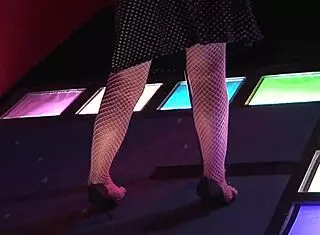 Hot sex with sweety blonde milf mom in fishnets and heels for anal creampie swallow