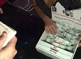 Hot sex with sweety blonde milf mom in fishnets and heels for anal creampie swallow