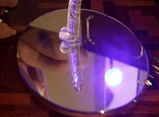 Stepsister Tears Tan Pantyhose To Masturbate Hairy Pussy With Glass Giant Dildo Moaning Loudly. She Rides Giant Cock In Mirror For Hard Orgasm Close Up.