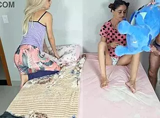 Stepdad fucks wife in front of stepdaughter contrasting taboo family first time