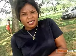 Real amateur black girls with big tits and asses have first time lesbian sex with fingering and scissoring to cum hard