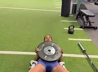 feeling so empowered with 25lb overhead press that strengthens shoulders traps and hip flexors completely