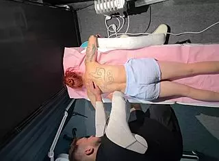 wife heads for massage but male masseur gives her intense session with cum on tits