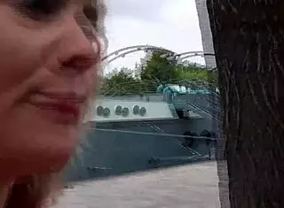 Mature chubby blonde in rough threesome with huge tits and big ass action