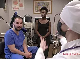 Rina arem gets yearly gyno exam from doctor tampa and nurse stacy shepard.