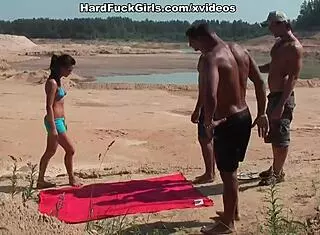 Cute Girl Enjoys Sucking Dicks in Hardcore Blowjob Group Double Penetration