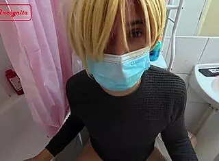 Petite whore rides cock sensually at holiday pool party