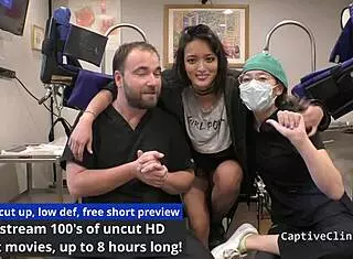 Channy Crossfire hints at intense anal gaping with small tits and fetish play in a tanned latex setup