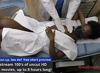 Rina arem gets yearly gyno exam from doctor tampa and nurse stacy shepard.