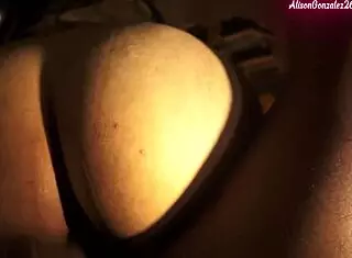 Stepsister's fat pussy gets blown up in Argentinian POV after tickling.