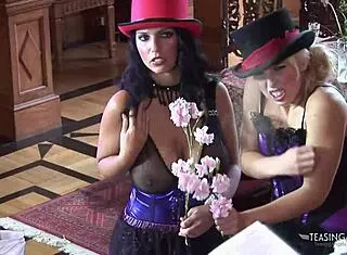 One Hard Dong Fails To Satisfy These Horny Girls In Group Cowgirl Action