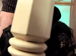 fucking two horny milfs in stockings with double penetration and cumshots at once is tough