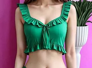 Cute Kawaii Japanese Lingerie Models Barefoot