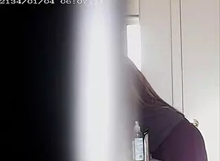 Big Boobs Blonde Changing Clothes In Voyeur View