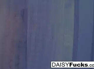 Sexy babe daisy teases before taking big cock deep