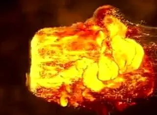 Redhead Elizaveta Golubeva experiences her first hard anal threesome with double penetration and gaping