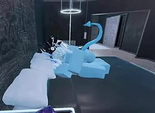 So I became a blue demon in Roblox game adventure