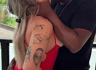 I sucked that hung black guy's dick so tasty while my boyfriend filmed it all! 🍆📹