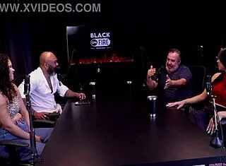 Woman swallows everything in mouth during lesbian scenes and interview without cumming in swingers casting on sheer red