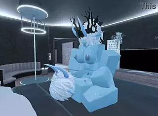 So I became a blue demon in Roblox game adventure
