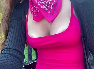 Watch Italian MILF Artemisia Love's big natural tits in outdoor solo fetish fun!