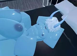 So I became a blue demon in Roblox game adventure