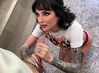 From fast food to fast times Lysagna Delray rides the PornDude pepperoni in mouth-watering casting