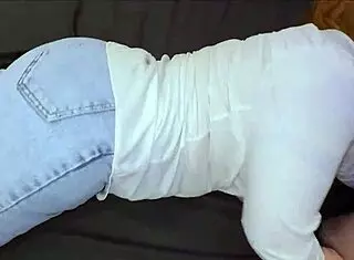 Stepmom, you forgot your jeans on? Let me help you out with that right now.