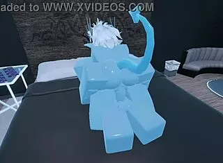 So I became a blue demon in Roblox game adventure