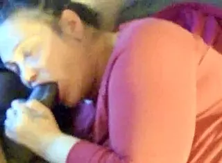 Damn, She's Giving That Big Black Cock The Sloppiest Deepthroat And Ball Licking Ever!