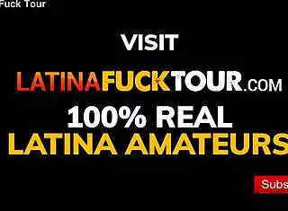 Hot Amateur Latina Riding Big European Tourist Cock!