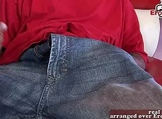 Brunette small tits milf enjoys amateur porno with creampie finish.