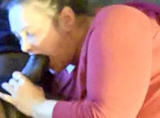 Damn, She's Giving That Big Black Cock The Sloppiest Deepthroat And Ball Licking Ever!