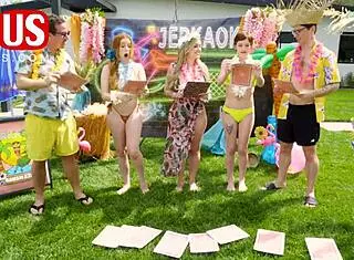 jerkaoke summertime orgy asks, who's joining madison morgan rosalyn sphinx for wild fucking blowjob action?