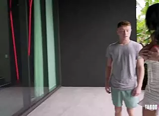 Perfect step moms casually take turns blowing their step sons in this taboo heat scene with Cory Chase and Luke Longly