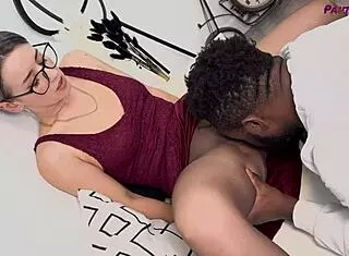 britney lookin so fine in pantyhose she gets blacked hard with that muscular interracial ride creampie