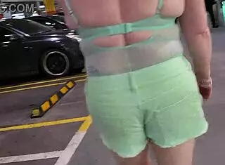 Trashy Kiwi slut flashes her tattooed body and pierced pussy at the mall! She teases on a busy public street like a dirty submissive bitch.