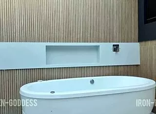 Smoking hot babe sucks dick then offers ass for deep anal pounding in bathroom. she takes cum in mouth with gagging close up and swallows milk by pool.