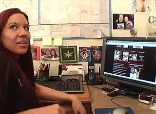 Misty Haze returns with a classic footjob scene involving cumshot and dirty talk fetish play.