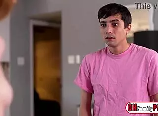 Stepsister wants stepbro to fuck her while hot redhead teen 18+ enjoys intense sex.