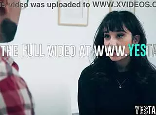 mature caring stepdad boldly licks and fucks horny teen 18+ stepdaughter's hairy pussy in bent over doggy until creampie