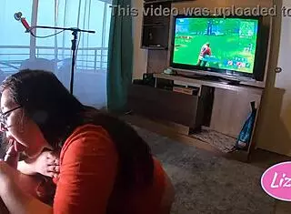 Oh wow she sucks him off while he wins at Fortnite game