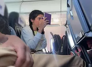 Girl Flashes Cock Publicly In Airplane And Brings Me To Cum In 2 Minutes