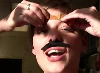 Oh wow, 18-year old Nicole Ray jerks that thick cock and gets pounded bent over in the restroom!