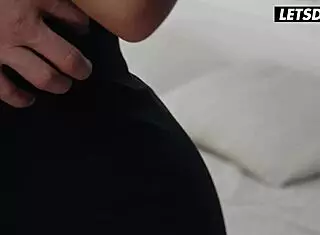 Sensual brunette Kriss De Foxx enjoys erotic day with boyfriend in passionate spooning and doggystyle.