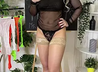 Oh man I love showing off these sexy fishnet dresses for sexual wellness... ya know?