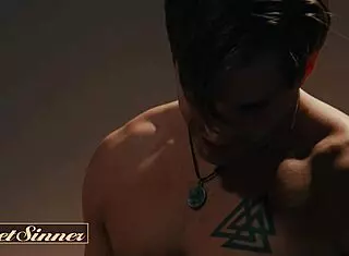 Smoking Hot Babe Folded Like Pretzel by Nathan Bronson with Cum on Ass