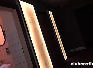 blonde exchanging blowjobs for cash in tight pussy casting interview with deepthroat handjob and fingering