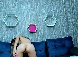 stepsisters, one sucks cock while showing tits during netflix watching in this 3some