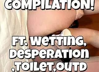 Hey, check out this ultimate pee action with big tits milf toying her hairy pussy solo in bathroom